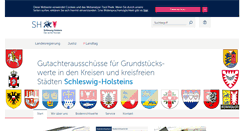 Desktop Screenshot of gutachterausschuesse-sh.de