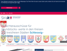 Tablet Screenshot of gutachterausschuesse-sh.de